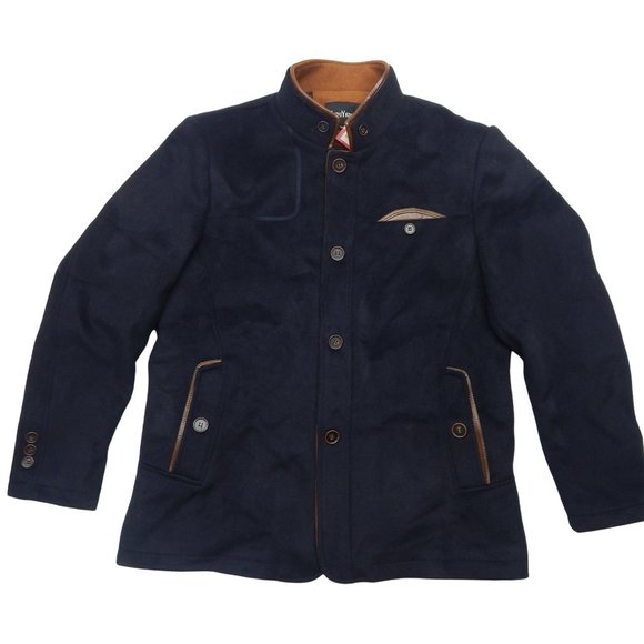 Mens Mandarin Collar Coat Winter Single Breasted P - Picture 1 of 13